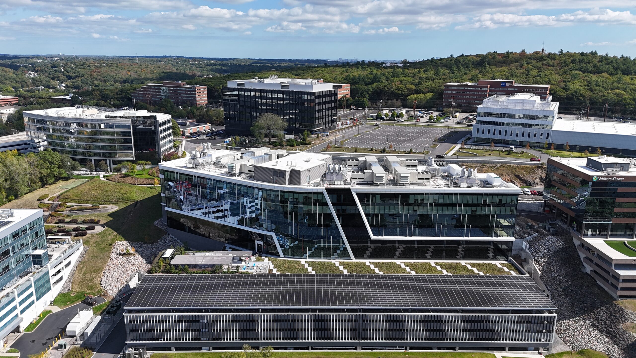 solar panel parking by office space
