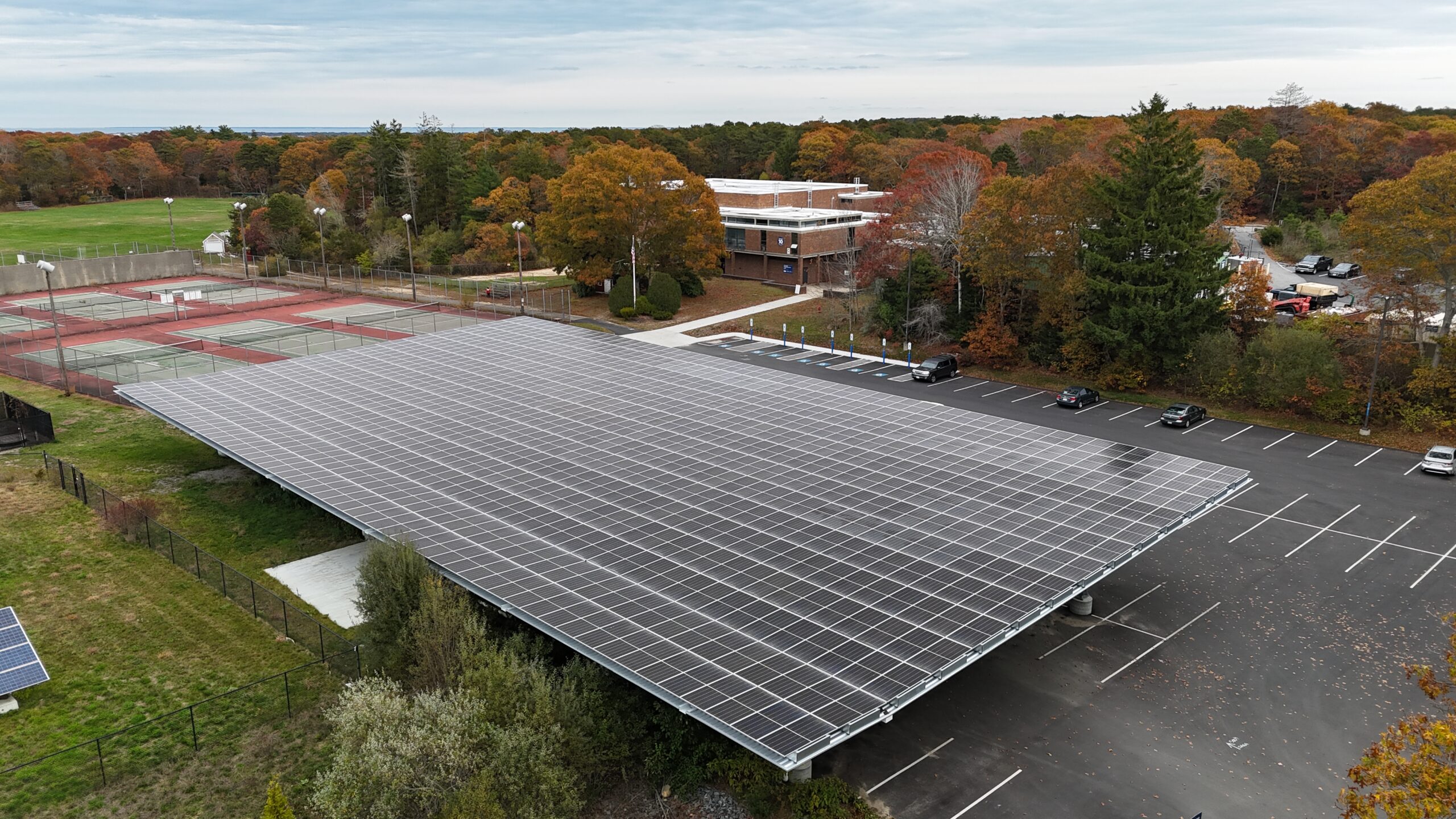 solar panel ground lot carport