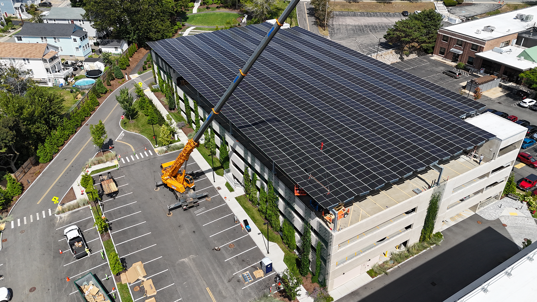 solar carport on top of parking garage