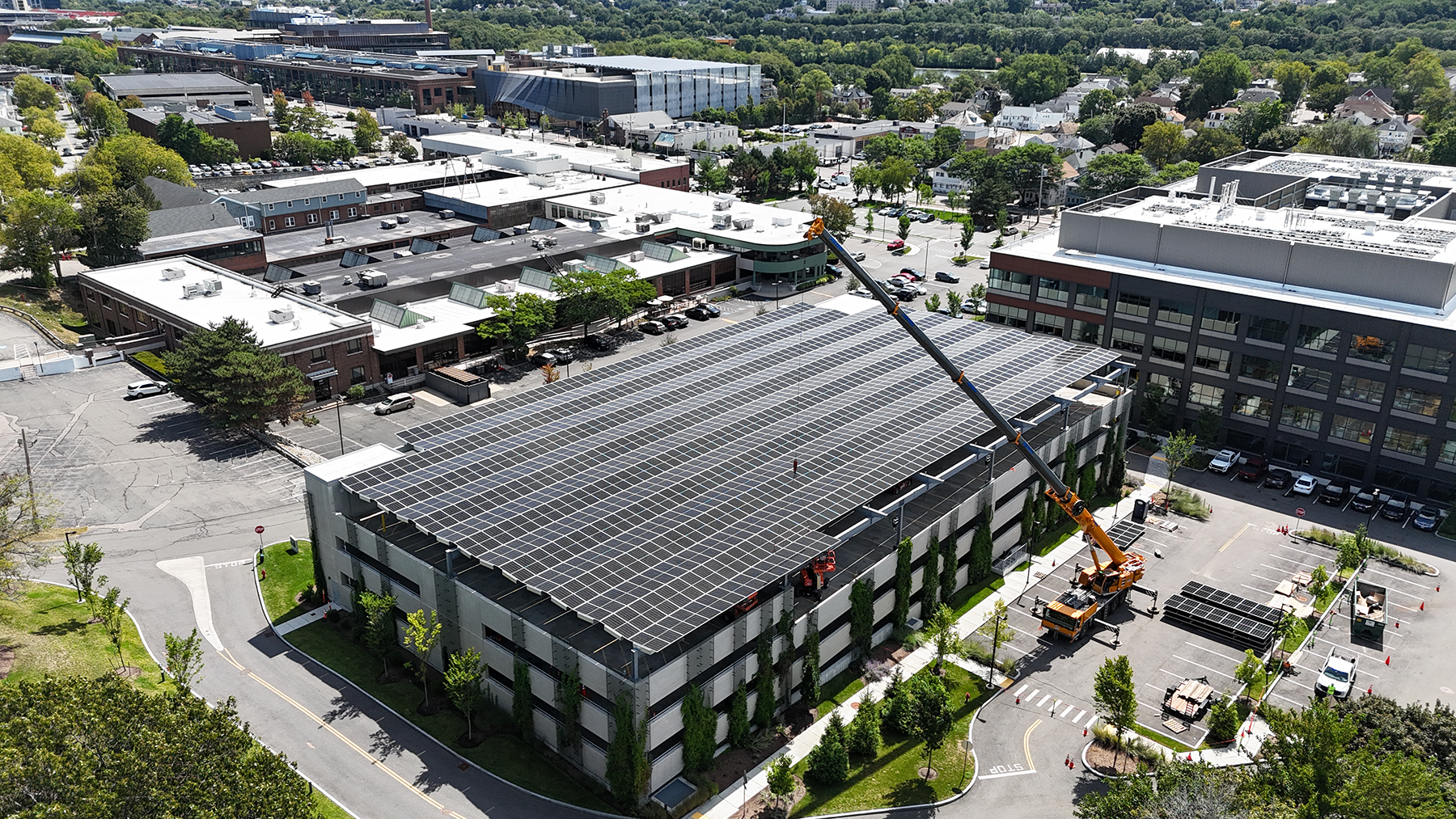 Massachusetts solar parking garage