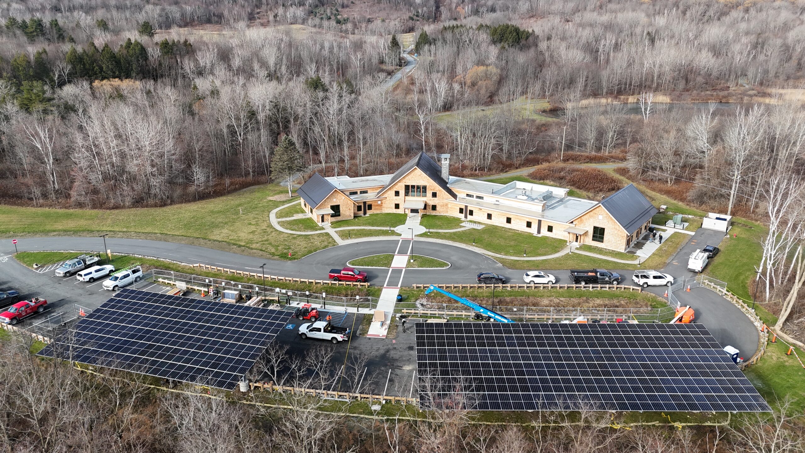solar parking lot for visitor center