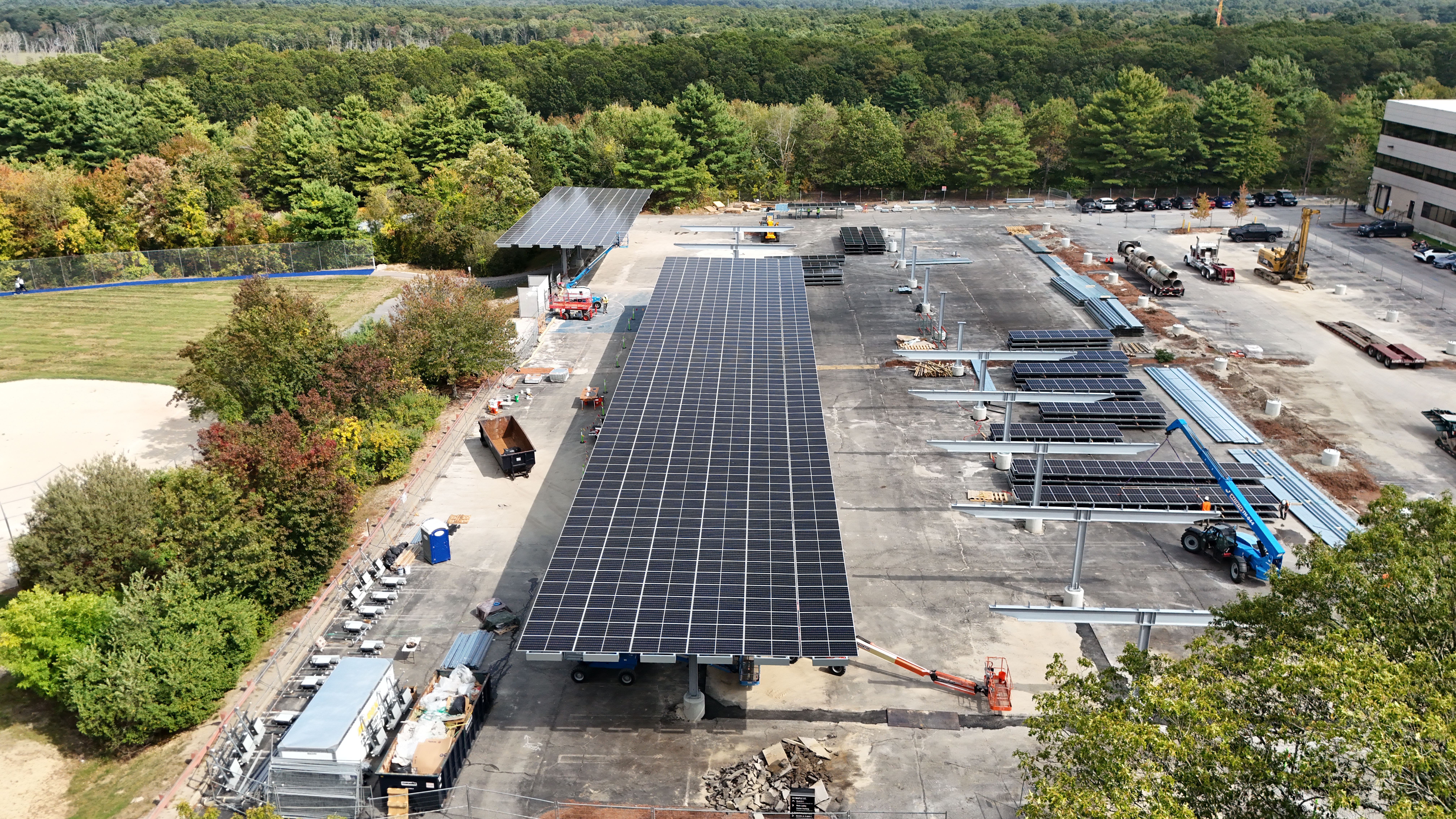 solar carport construction
