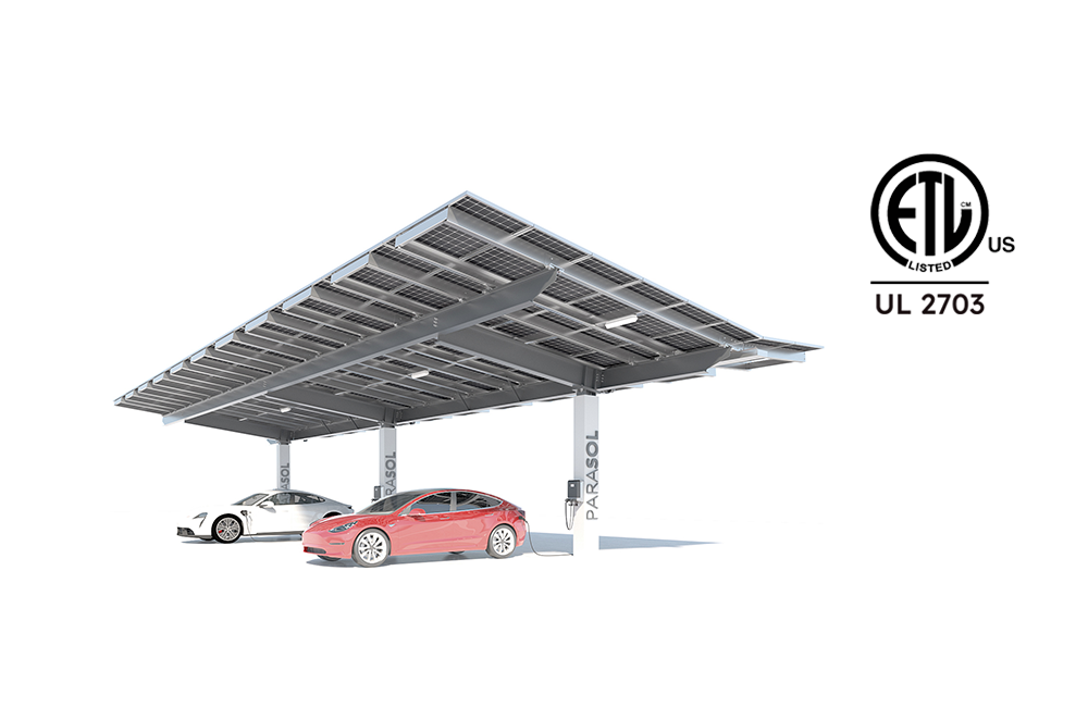 EV charging carport with UL listing