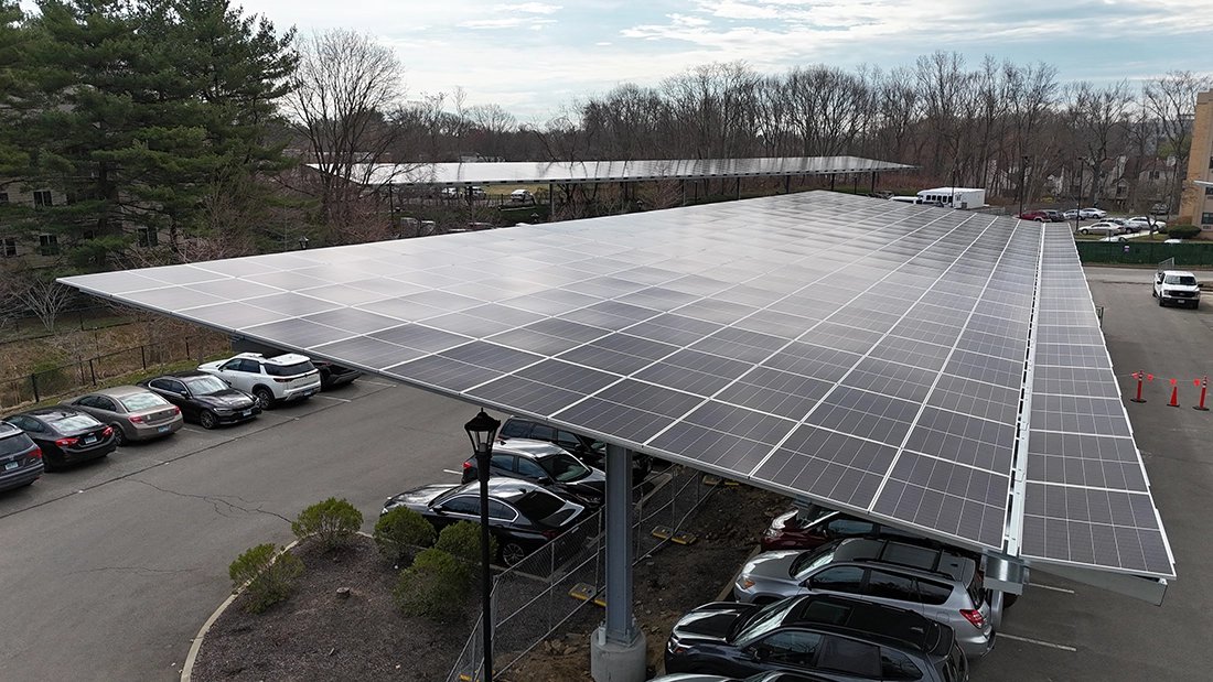 solar carport with snow features